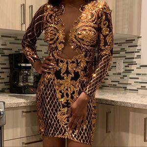 Gold & Black dress